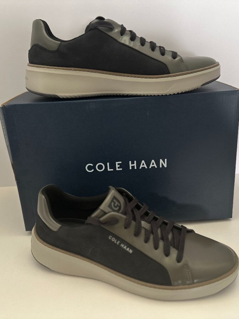 Cole Hann GrandPro Topspin Men's Sneakers Size 10M Black-Drizzle C40373